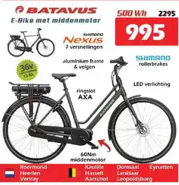 iTEK Batavus E-Bike met Middenmotor aanbieding