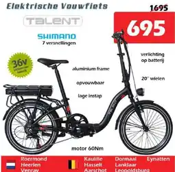 iTEK Talent Elektrische Vouwfiets aanbieding