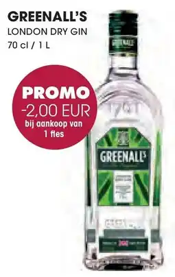 Prik en Tik Greenall's London Dry Gin aanbieding