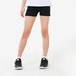 Decathlon Korte multisport short in katoen voor meisjes zwart aanbieding