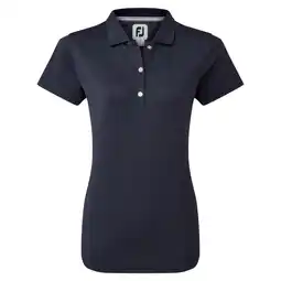 Decathlon FOOTJOY Golf Polo met korte mouwen Stretch Pique Solid Dames Donker blauw aanbieding