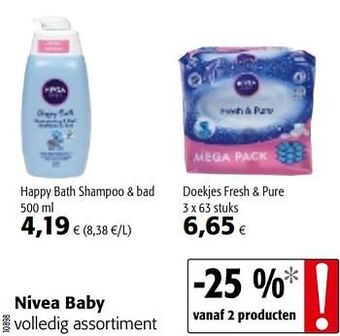 Colruyt Nivea baby volledig assortiment aanbieding
