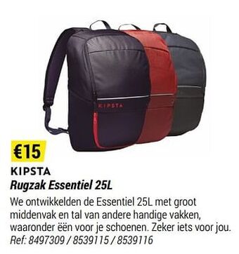 Decathlon Rugzak essentiel aanbieding