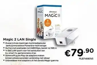CompuDeals Devolo magic 2 lan single aanbieding