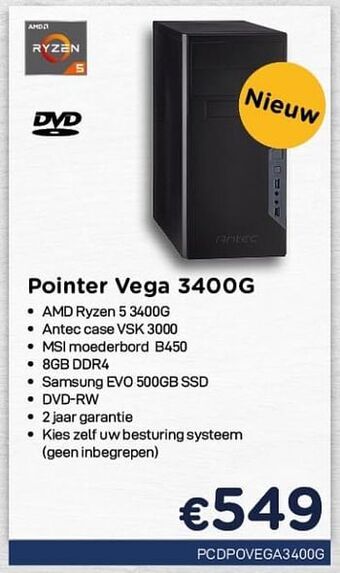 CompuDeals Pointer systems pointer vega 3400g aanbieding