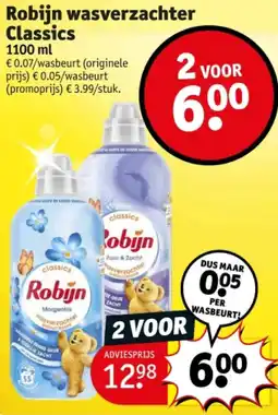 Kruidvat Robijn wasverzachter Classics aanbieding