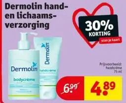 Kruidvat Dermolin handen lichaamsverzorging aanbieding