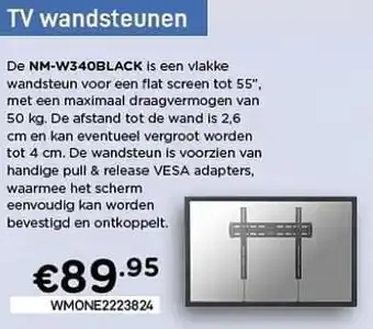 CompuDeals Newstar tv wandsteunen nm-w340black aanbieding