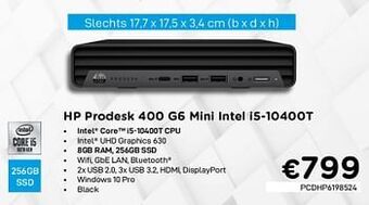 Hp prodesk 400 g6 mini intel i5-10400t