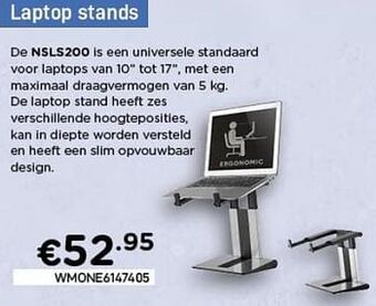 CompuDeals Newstar laptop stands nsls200 aanbieding