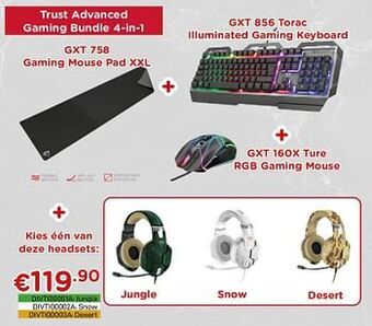 CompuDeals Trust advanced gaming bundle 4-in-1 jungle aanbieding