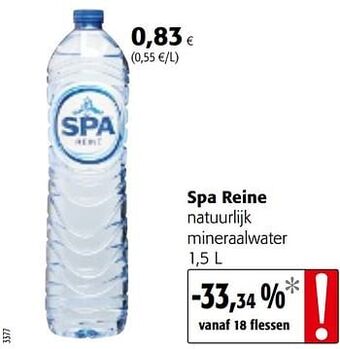 Colruyt Spa reine natuurlijk mineraalwater aanbieding