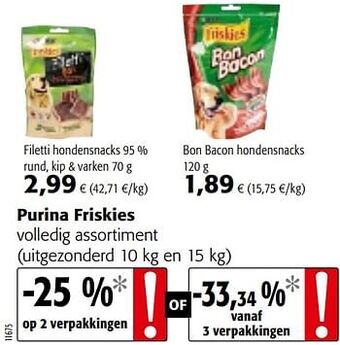Colruyt Purina friskies volledig assortiment aanbieding