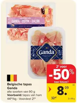 Carrefour Belgische tapas Ganda aanbieding