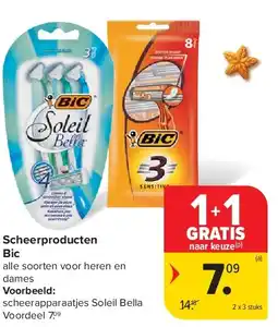 Carrefour Scheerproducten Bic aanbieding