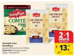 Carrefour Geraspte kaas EntreMont aanbieding