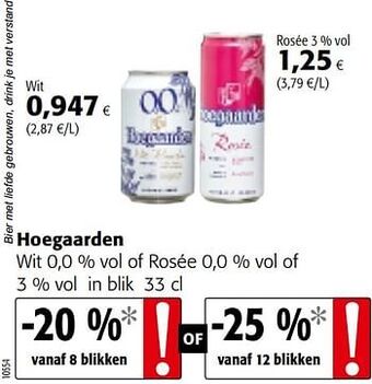 Colruyt Hoegaarden wit of rosée aanbieding