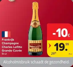 Carrefour Frankrijk Champagne Charles Lafi tte Grande Cuvée aanbieding