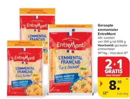 Carrefour Geraspte emmentaler EntreMont aanbieding