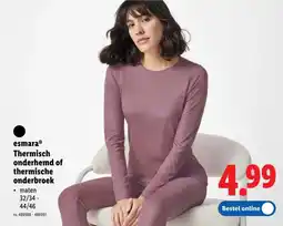 Lidl Thermisch onderhemd of thermische onderbroek aanbieding