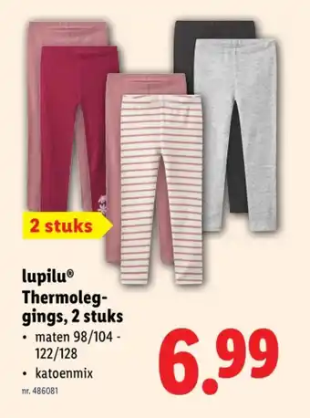 Lidl Thermoleggings, 2 stuks aanbieding