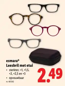 Lidl Leesbril met etui aanbieding