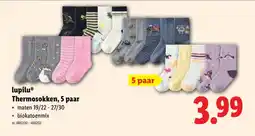 Lidl Thermosokken, 5 paar aanbieding
