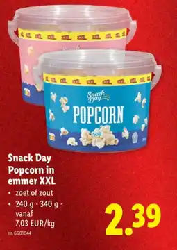 Lidl Popcorn in emmer XXL aanbieding