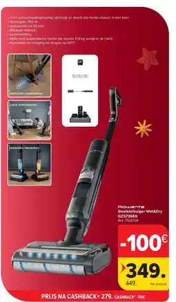 Carrefour Steelstofzuiger Wet&Dry GZ5736E0 aanbieding