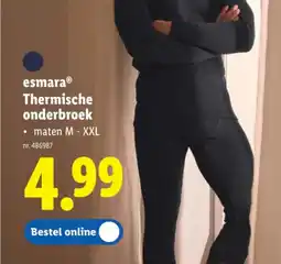 Lidl Thermische onderbroek aanbieding