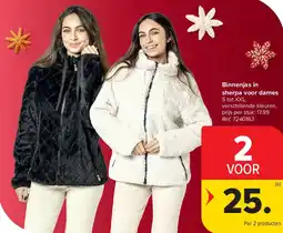 Carrefour Binnenjas in sherpa voor dames aanbieding