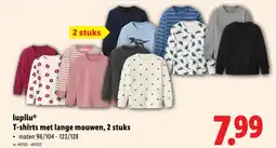 Lidl T-shirts met lange mouwen, 2 stuks aanbieding