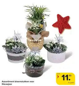 Carrefour Assortiment bloemstukken voor Nieuwjaar aanbieding