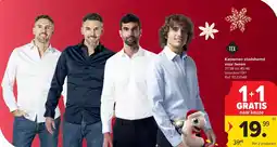 Carrefour Katoenen stadshemd voor heren aanbieding