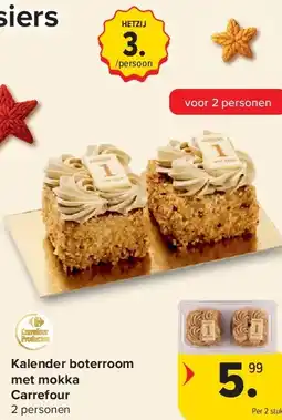 Carrefour Kalender boterroom met mokka Carrefour aanbieding