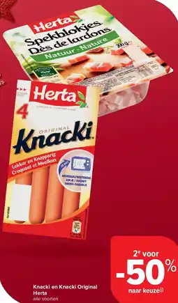 Carrefour Knacki en Knacki Original Herta aanbieding
