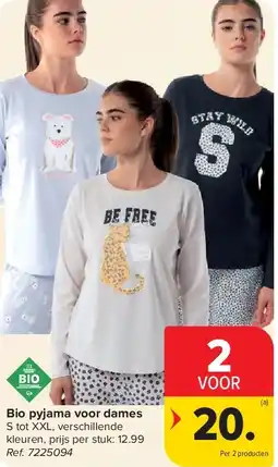 Carrefour Bio pyjama voor dames aanbieding