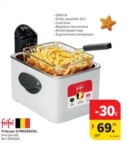 Carrefour Friteuse S-PRO45XXL aanbieding