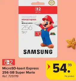 Carrefour MicroSD-kaart Express 256 GB Super Mario aanbieding