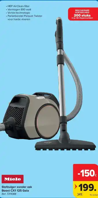 Stofzuiger zonder zak Boost CX1 125 Gala