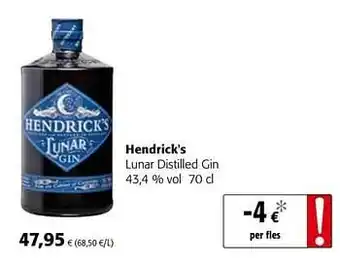 Colruyt Hendrick`s lunar distilled gin aanbieding