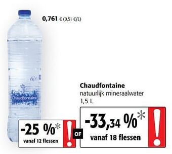 Colruyt Chaudfontaine natuurlijk mineraalwater aanbieding