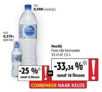 Colruyt Nestlé pure life bronwater aanbieding