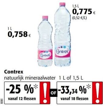 Colruyt Contrex natuurlijk mineraalwater aanbieding