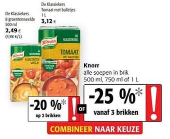 Colruyt Knorr alle soepen aanbieding