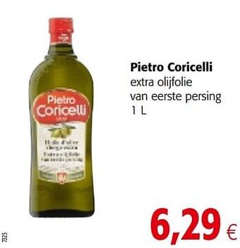 Colruyt Pietro coricelli extra olijfolie van eerste persing aanbieding