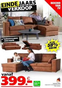 Seats and Sofas Hoeksalon vince aanbieding