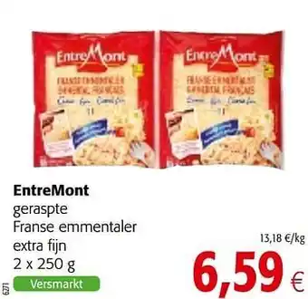 Colruyt Entremont geraspte franse emmentaler extra fijn aanbieding
