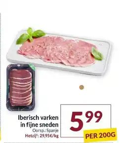 Intermarché Iberisch varken in fijne sneden aanbieding