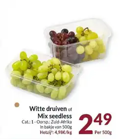 Intermarché Witte druiven of Mix seedless aanbieding